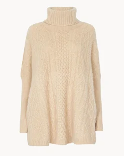 Poncho Cachemire Oversize Col Roule