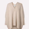 Poncho Col V Femme