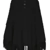 Poncho Oversize A Franges Cachemire