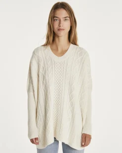 Poncho Oversize Col Rond Femme
