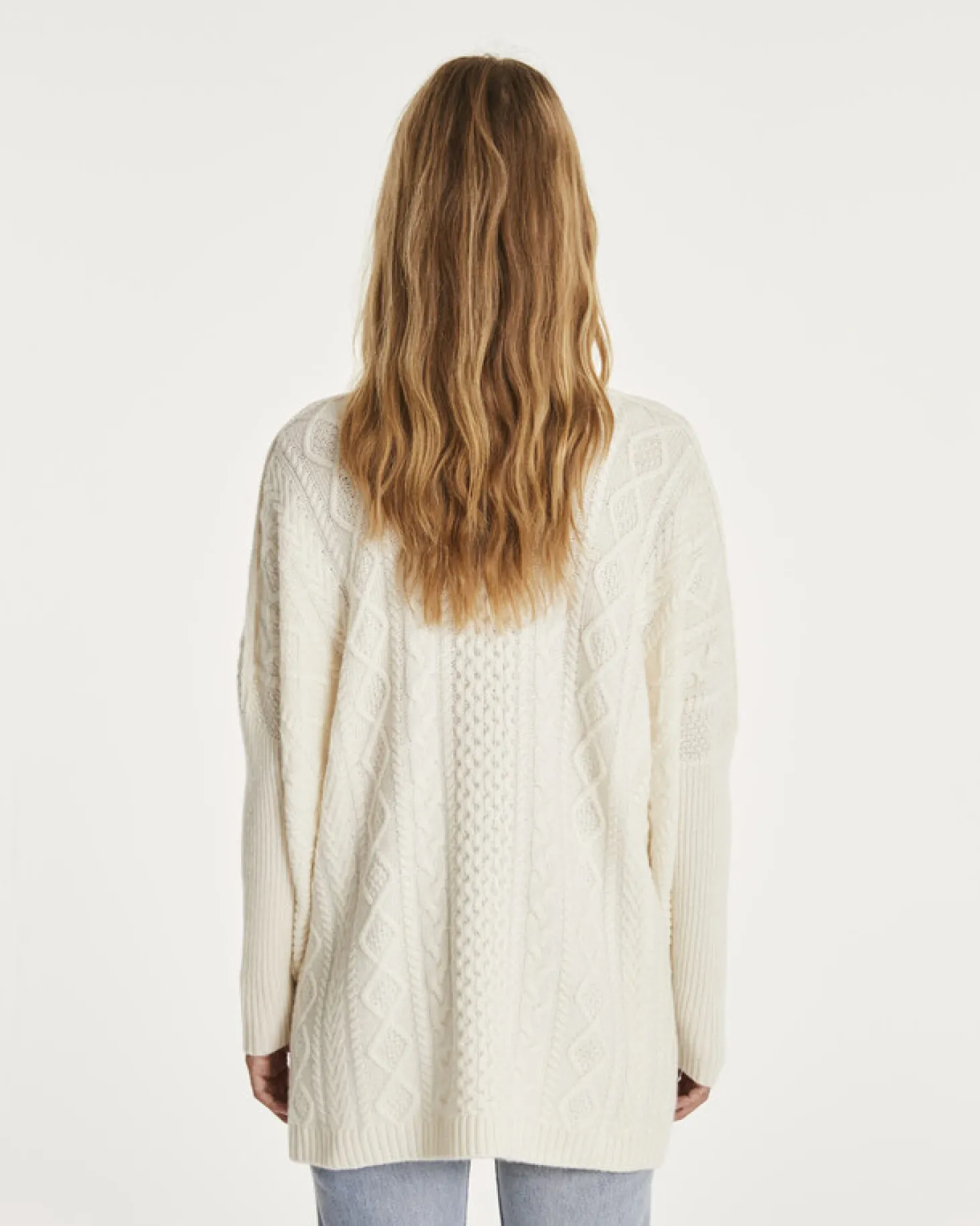 Poncho Oversize Col Rond Femme