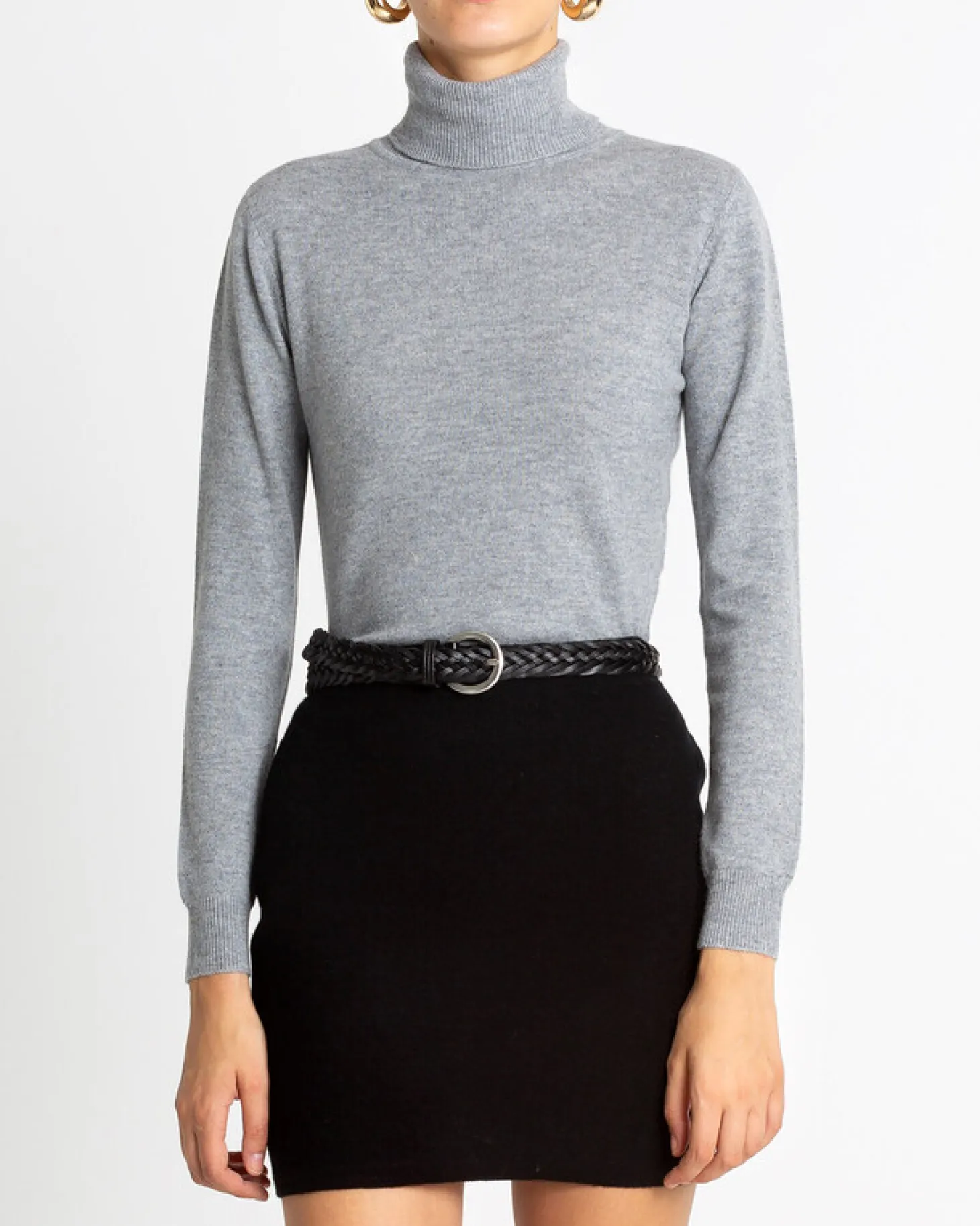 Pull 100% Cachemire Col Roule Basic