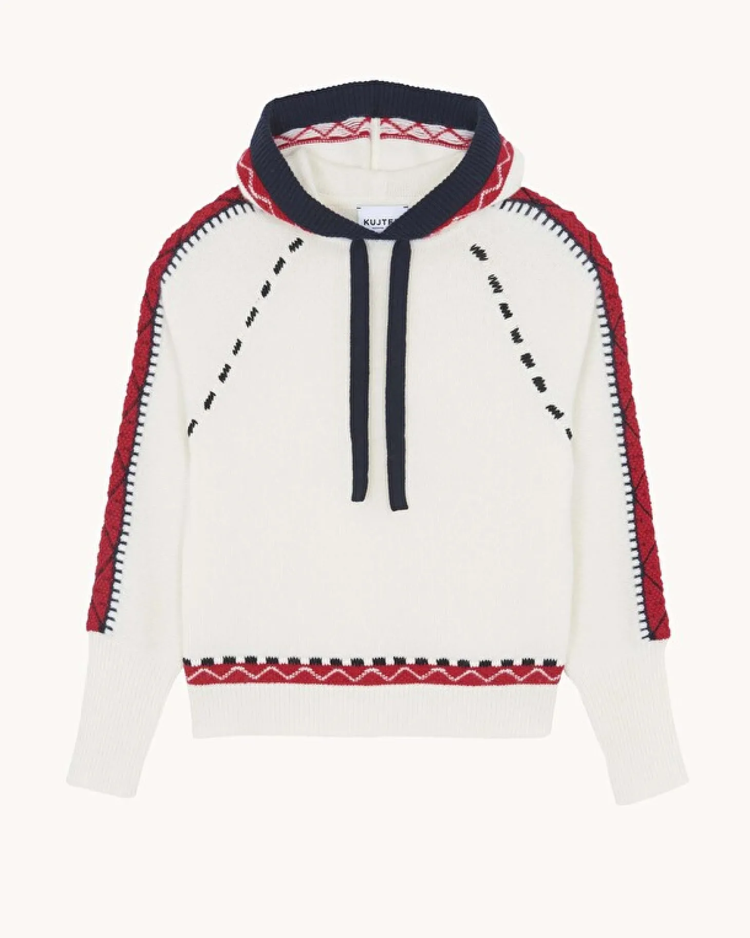Pull A Capuche Cachemire, 6 Fils