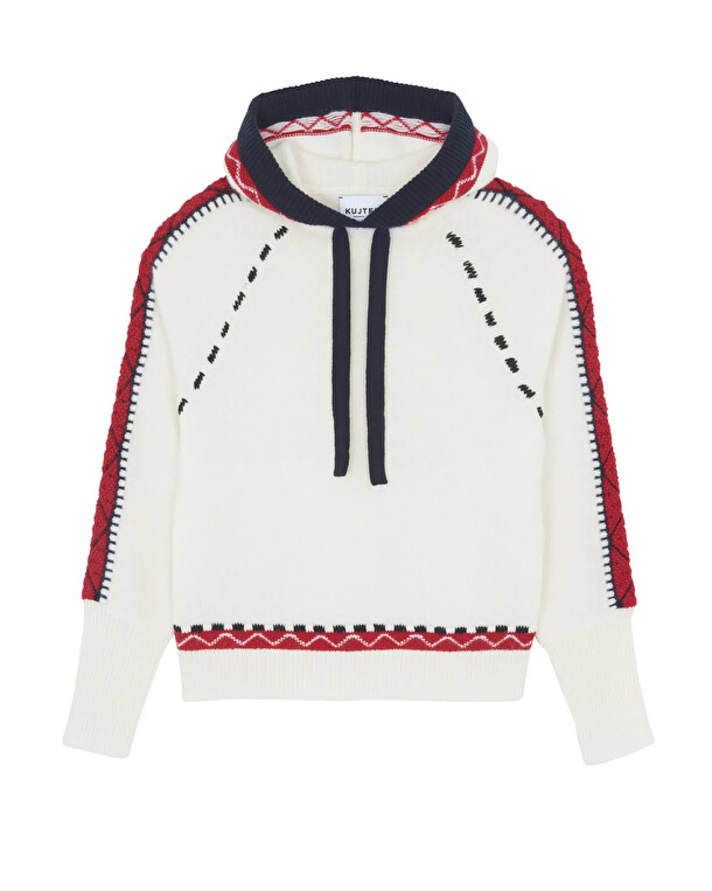 Pull A Capuche Cachemire, 6 Fils