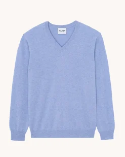 Pull Basic Col V Ml Cachemire, 2 Fils