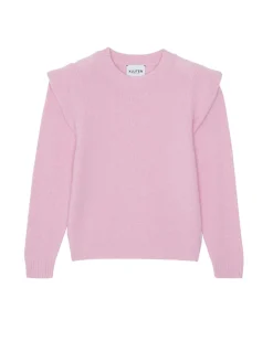 Pull Cachemire Avec Epaulette Col Rond