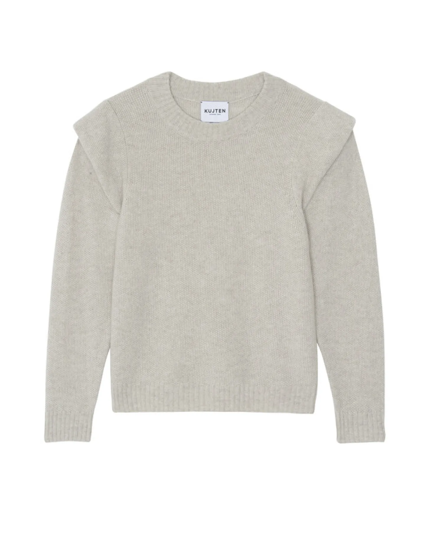 Pull Cachemire Avec Epaulette Col Rond