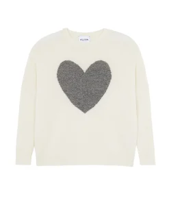 Pull Cachemire Coeur Col Rond, 4 Fils