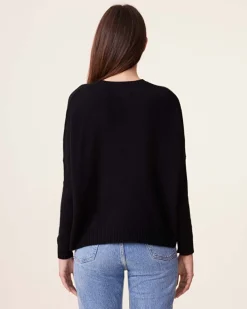 Pull Cachemire Coeur Col Rond, 4 Fils
