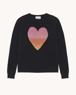 Pull Cachemire Coeur Col Rond, 4 Fils