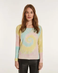 Pull Cachemire Col Bateau A Franges