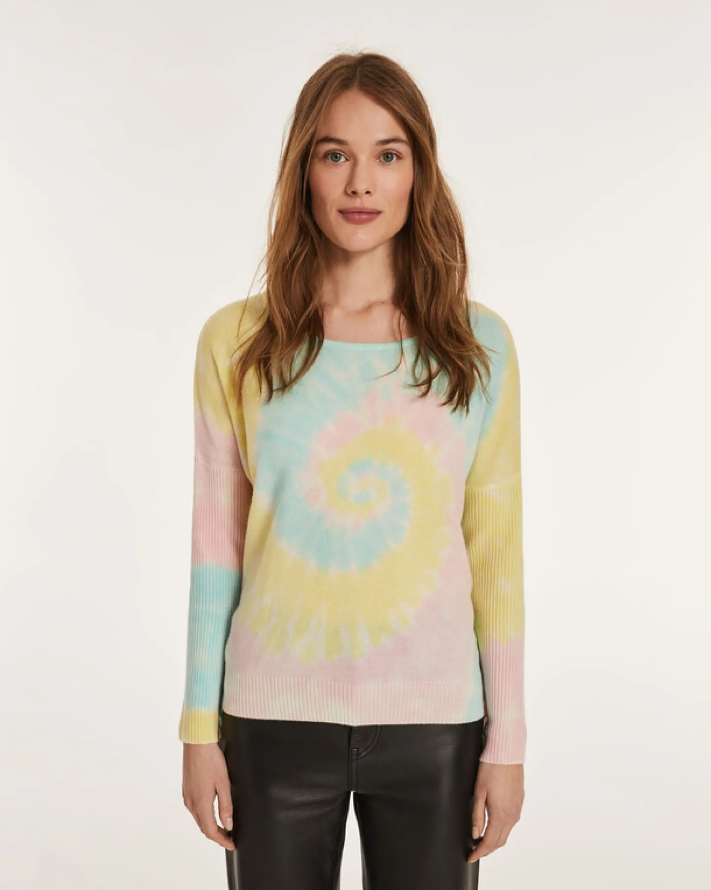 Pull Cachemire Col Bateau A Franges