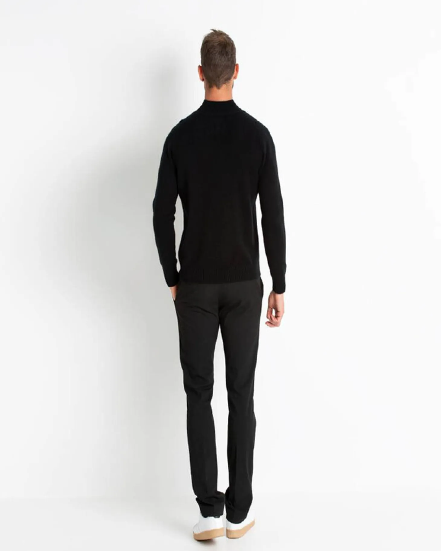 Pull Cachemire Col Camionneur Bouton