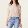 Pull Cachemire Col Cheminee Boutons, 4 Fils