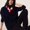 Pull Cachemire Col Cheminee Boutons, 4 Fils