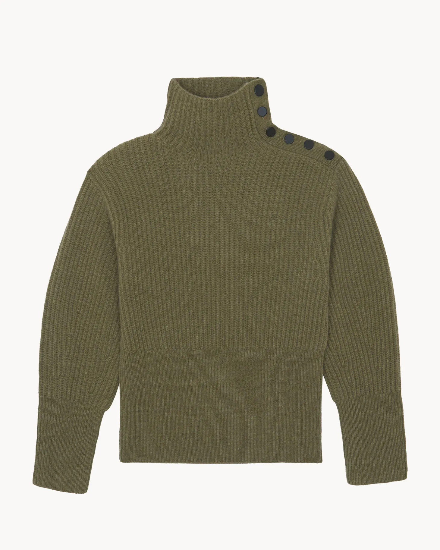 Pull Cachemire Col Cheminee, 6 Fils