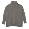 Pull Cachemire Col Chemine Boutons Dores, 4 Fils