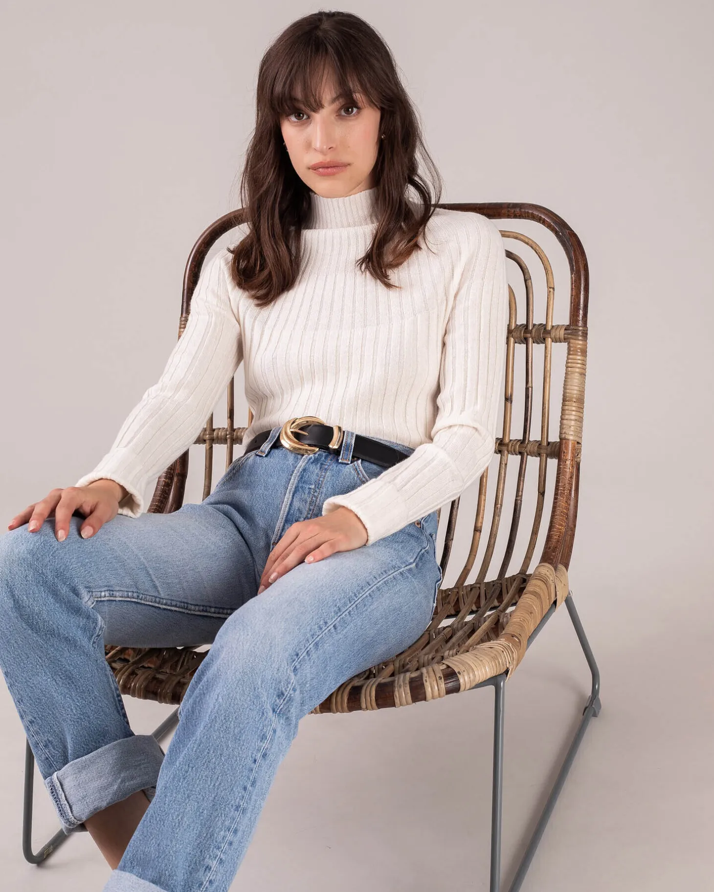Pull Cachemire Col Cheminee Cotele