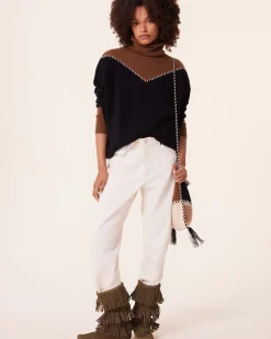 Pull Cachemire Col Cheminee, 4 Fils