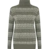 Pull Cachemire Col Cheminee Jacquard, 4 Fils