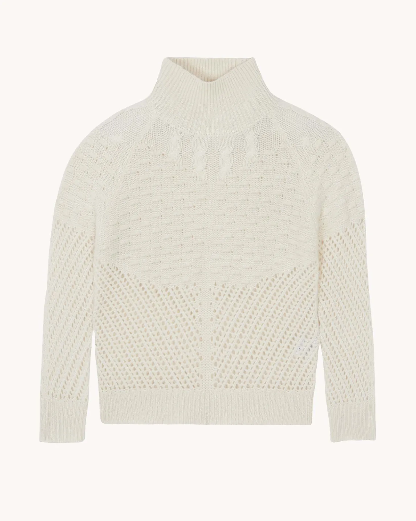 Pull Cachemire Col Cheminee, 6 Fils