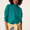 Pull Cachemire Col Chemine Boutons Dores, 4 Fils