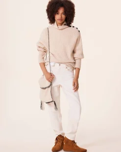 Pull Cachemire Col Cheminee, 6 Fils
