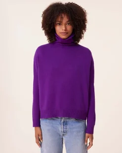 Pull Cachemire Col Cheminee Oversize, 4 Fils