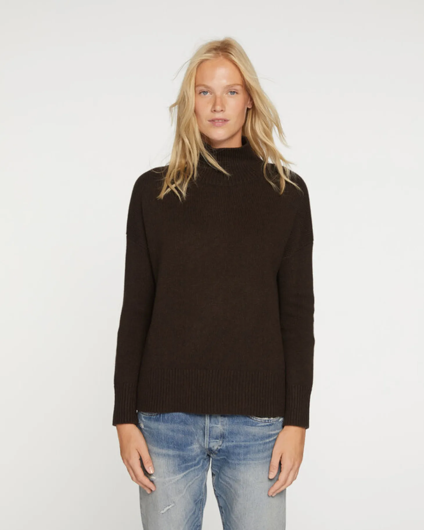 Pull Cachemire Col Cheminee Oversize