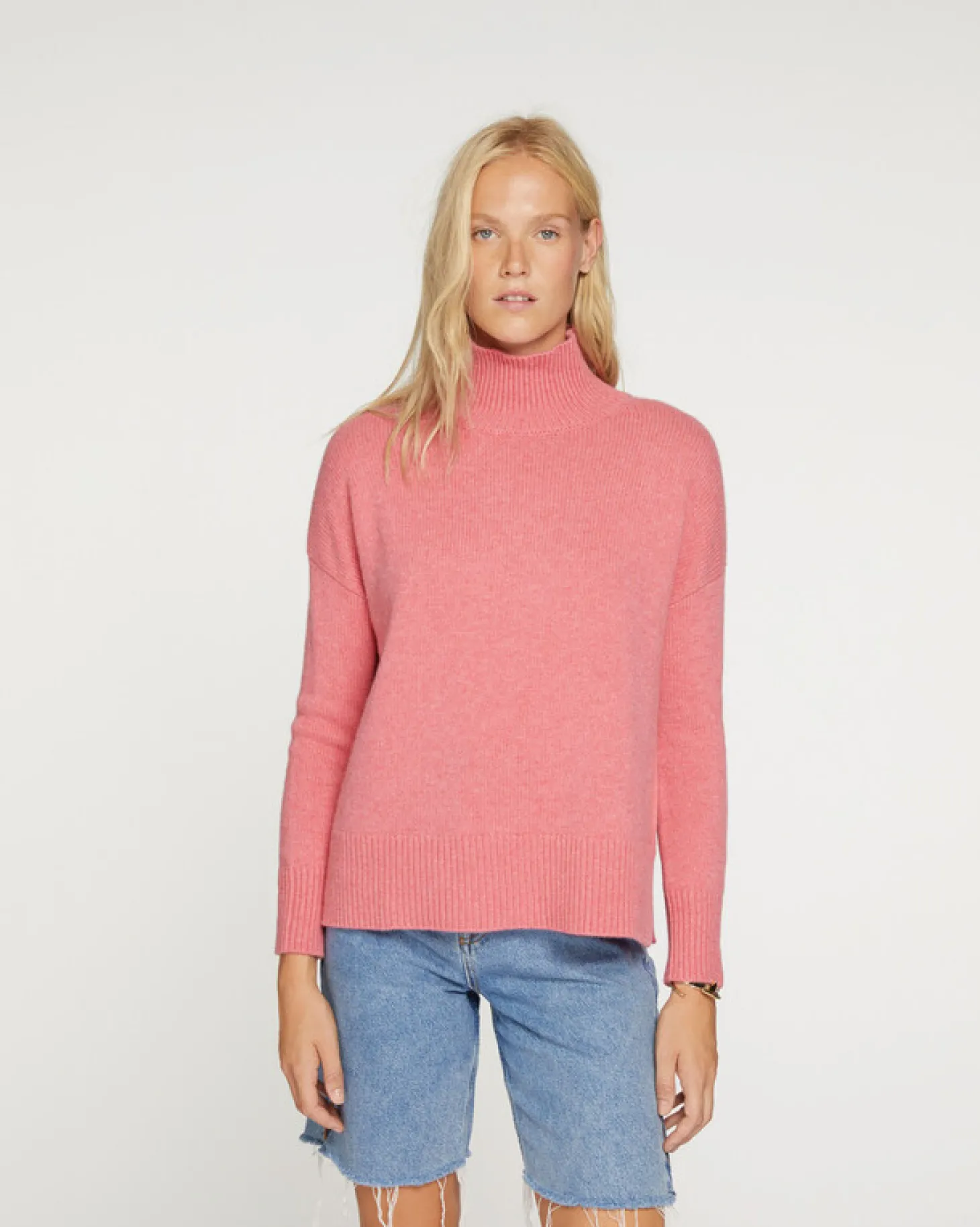 Pull Cachemire Col Cheminee Oversize