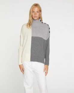 Pull Cachemire Col Cheminee Femme