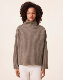 Pull Cachemire Col Cheminee Oversize, 10 Fils