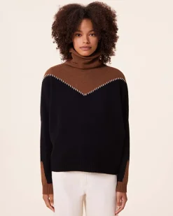 Pull Cachemire Col Cheminee, 4 Fils