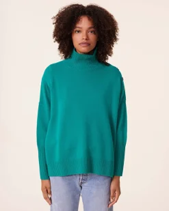 Pull Cachemire Col Chemine Boutons Dores, 4 Fils