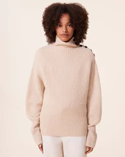 Pull Cachemire Col Cheminee, 6 Fils