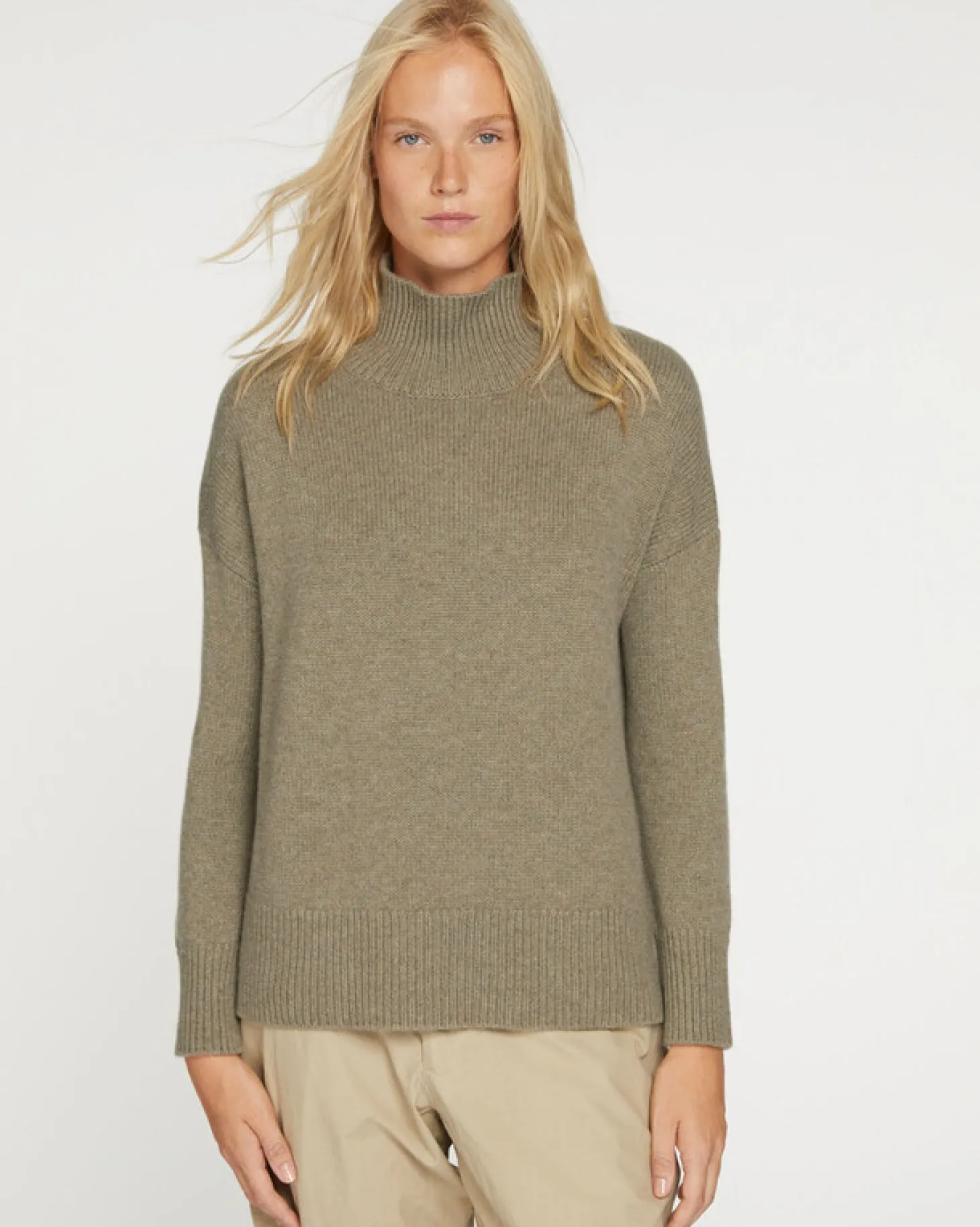 Pull Cachemire Col Cheminee Oversize