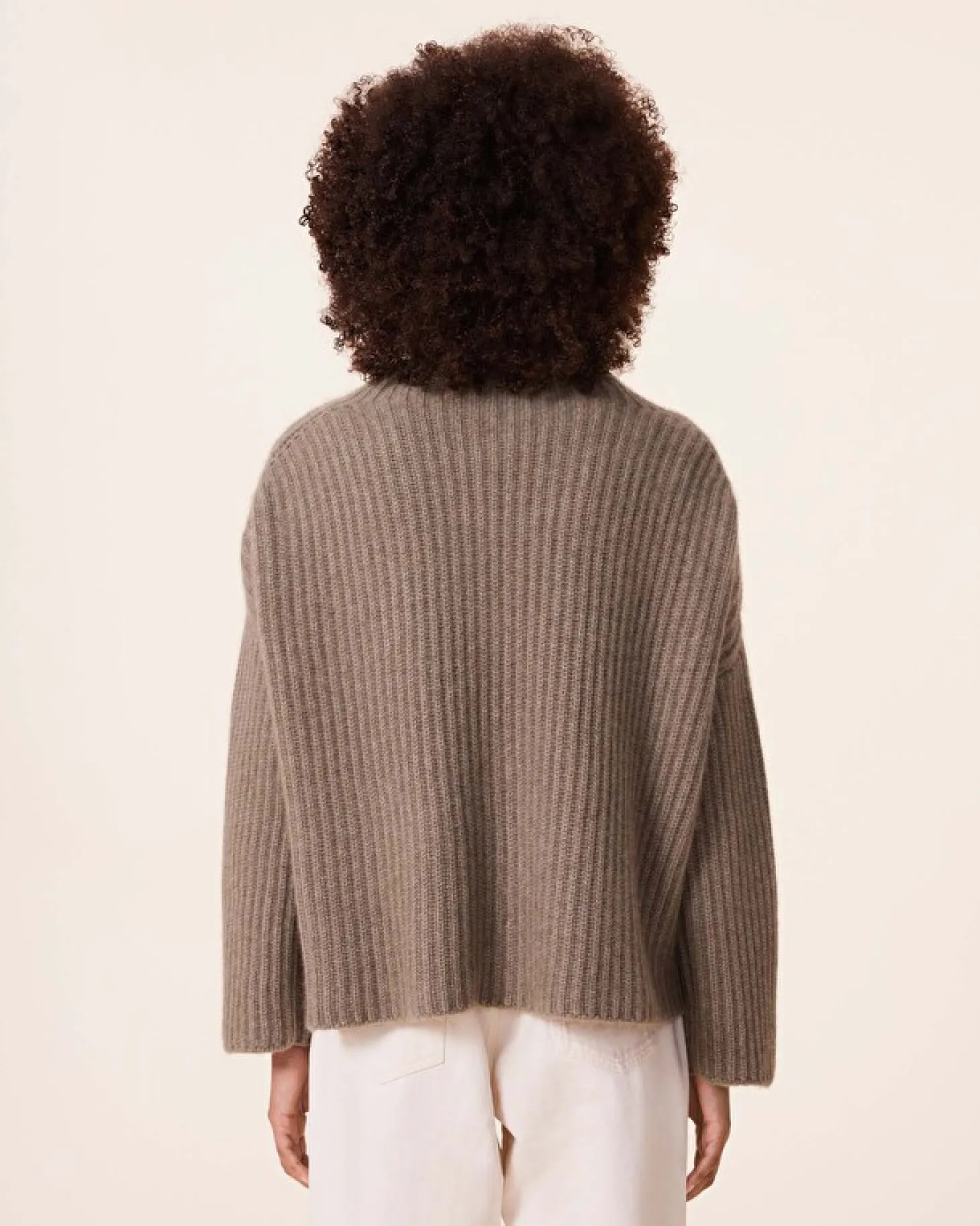 Pull Cachemire Col Cheminee Oversize, 10 Fils