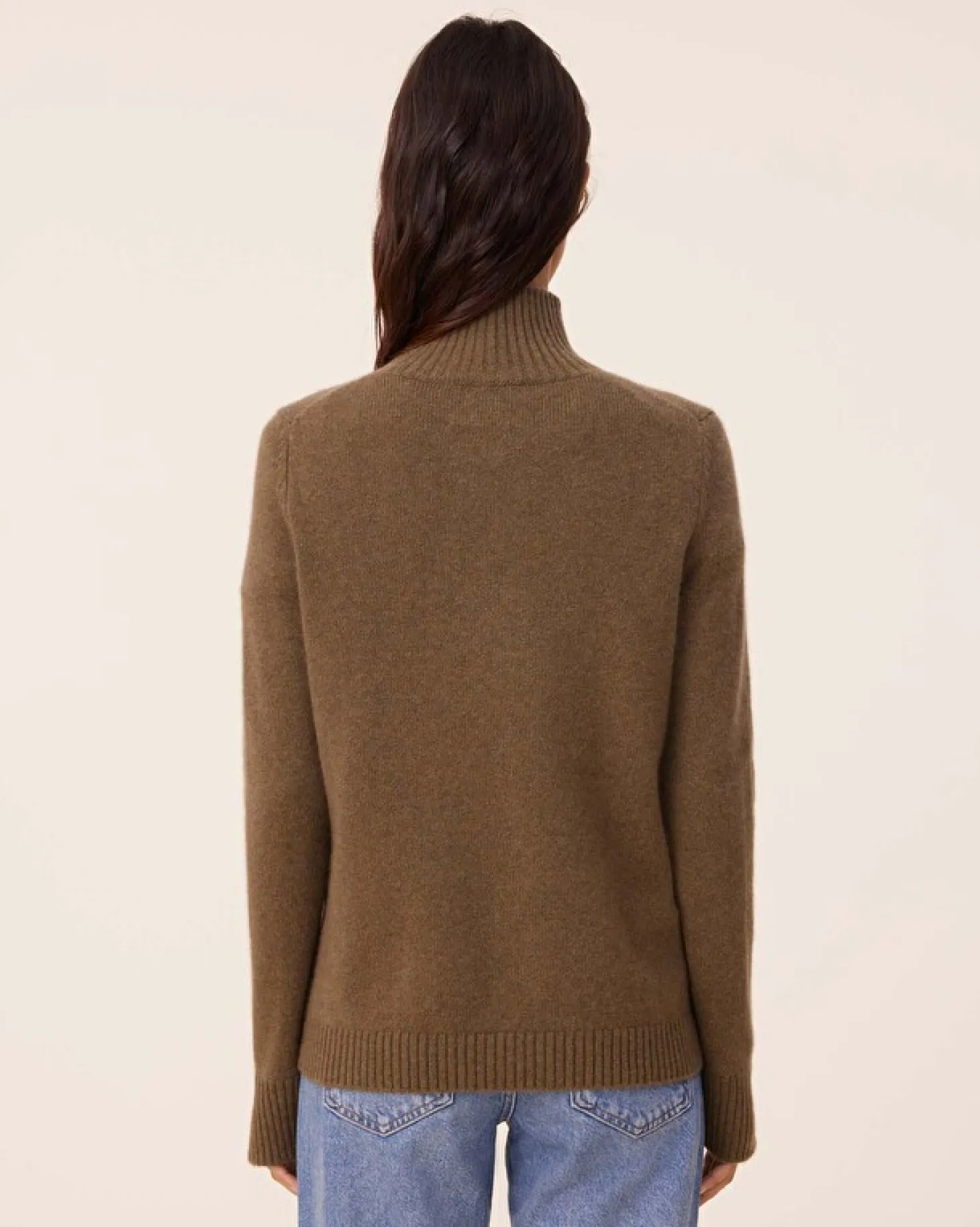 Pull Cachemire Col Cheminee, 4 Fils