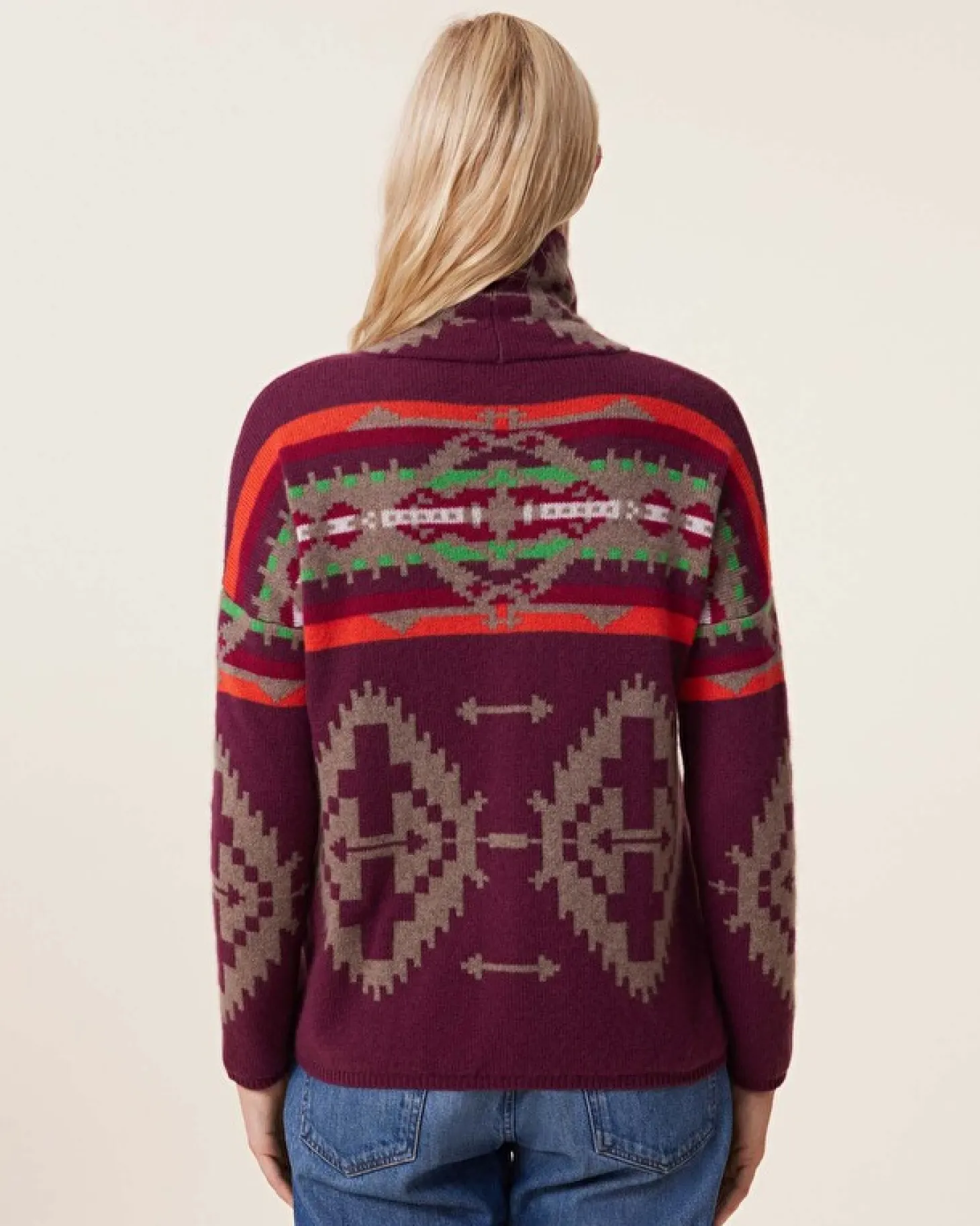 Pull Cachemire Col Cheminee, 4 Fils