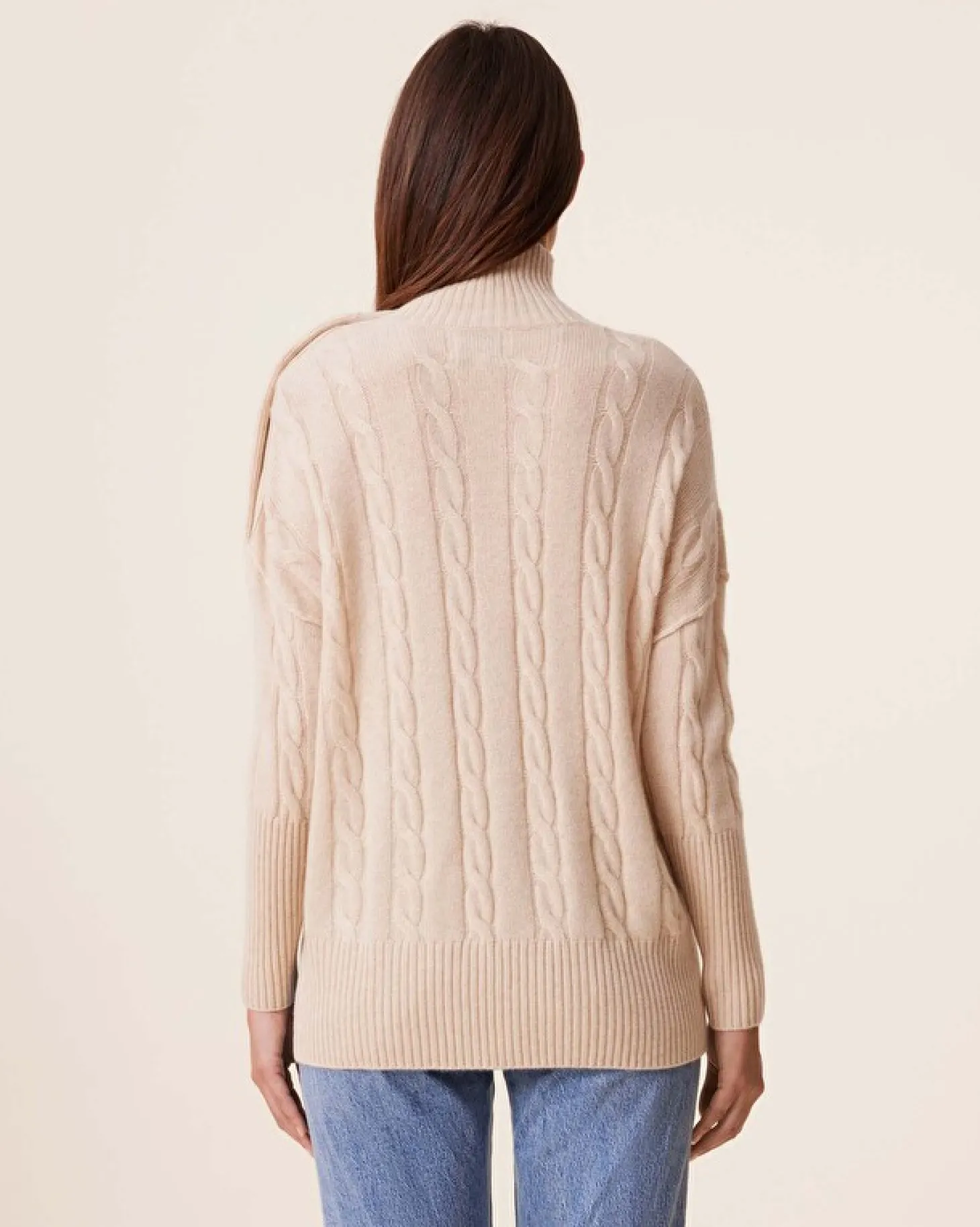 Pull Cachemire Col Cheminee Boutons, 4 Fils