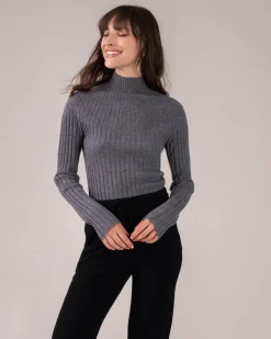Pull Cachemire Col Cheminee Cotele