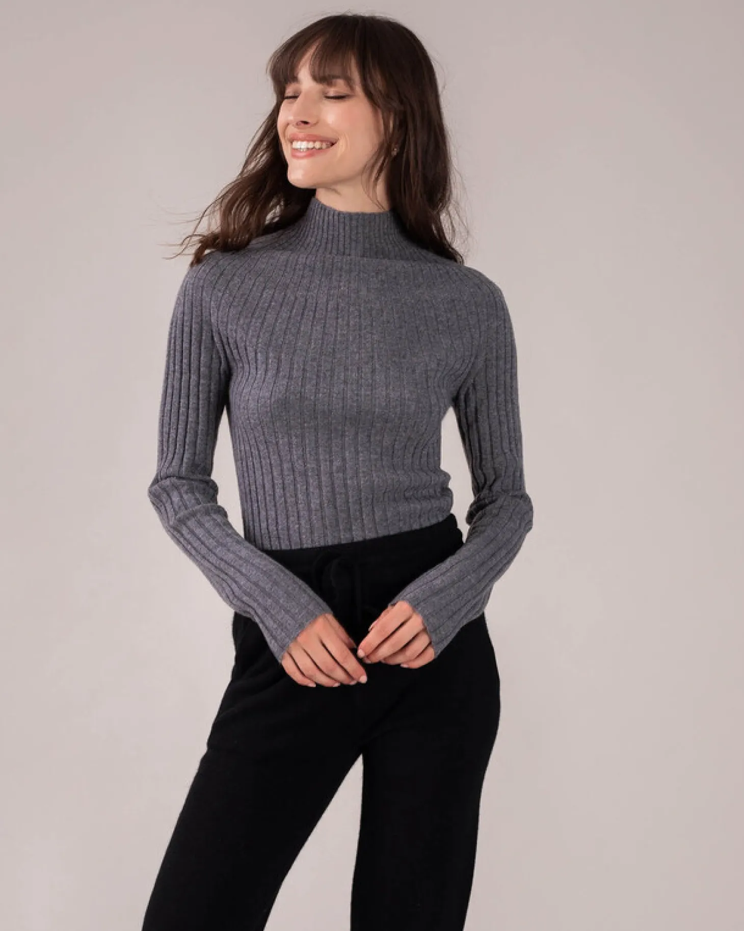 Pull Cachemire Col Cheminee Cotele