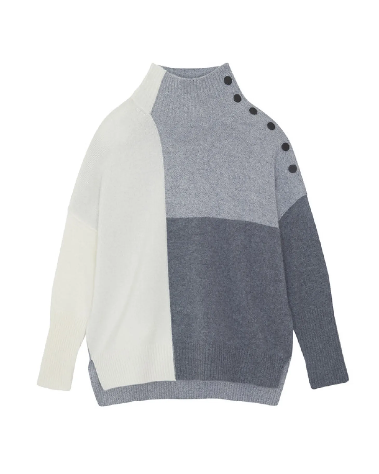 Pull Cachemire Col Cheminee Femme