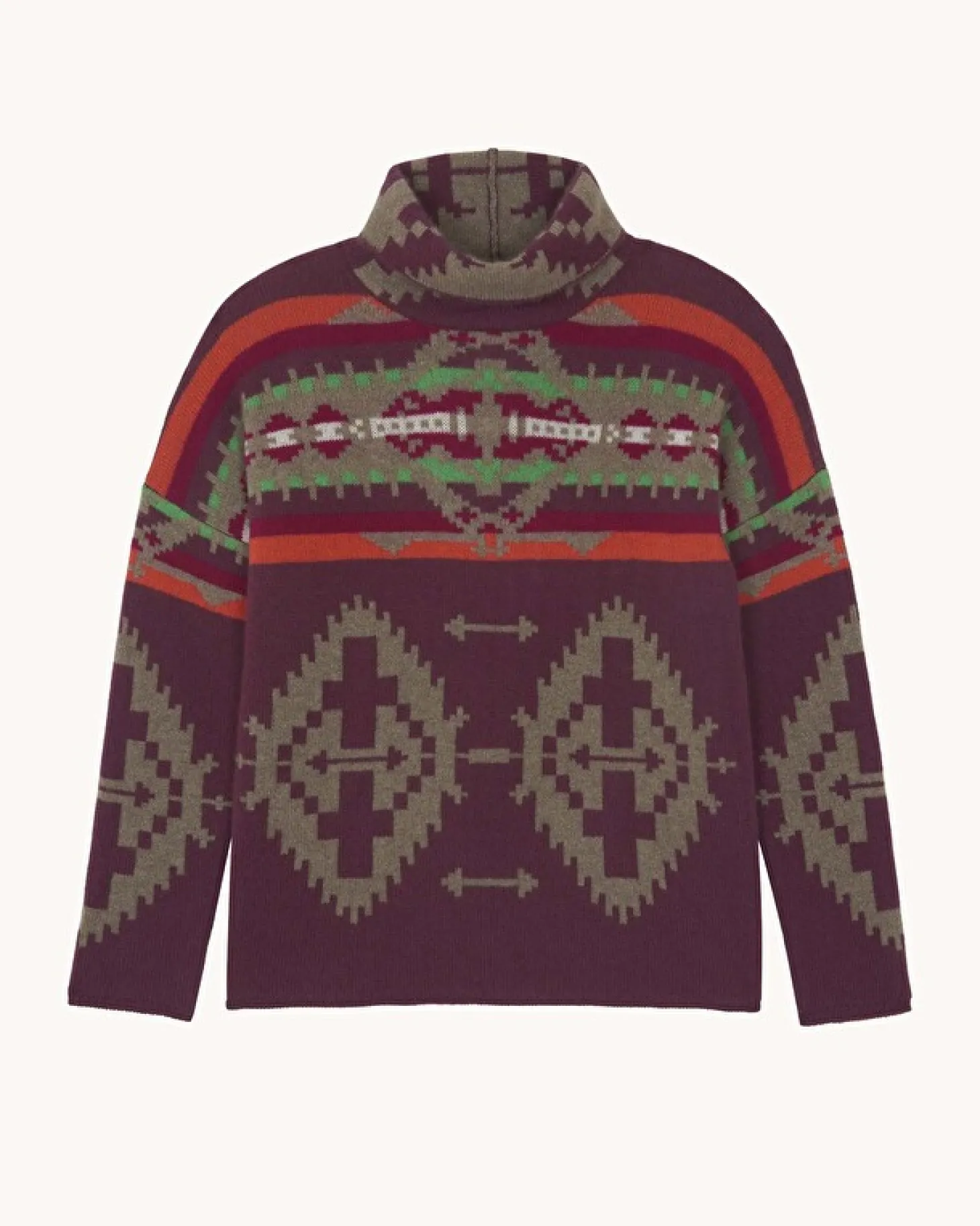 Pull Cachemire Col Cheminee, 4 Fils