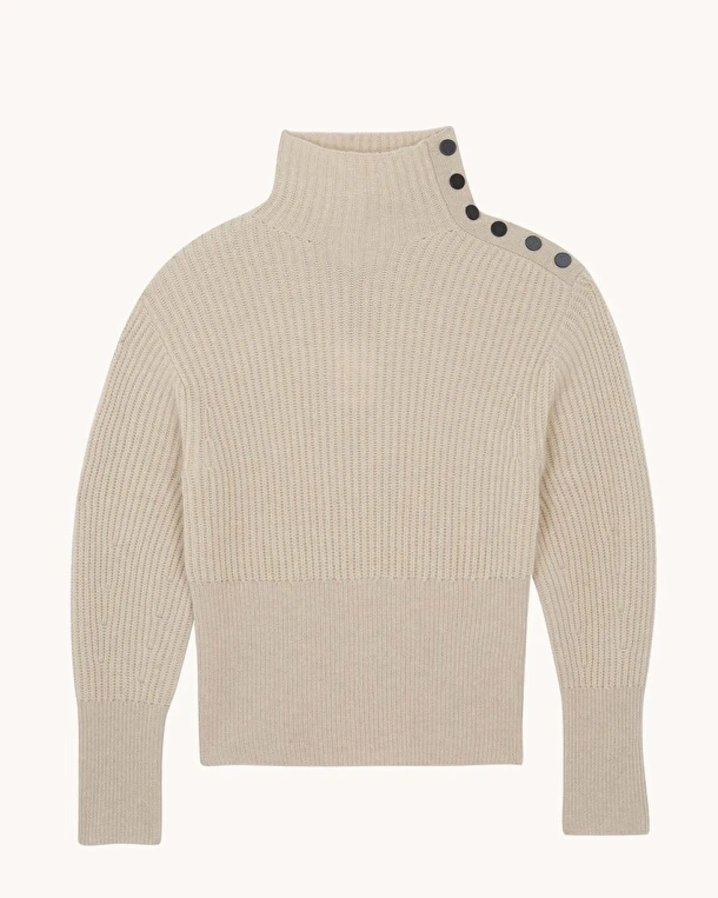 Pull Cachemire Col Cheminee, 6 Fils