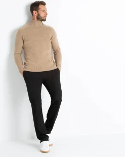 Pull Cachemire Col Montant Homme Uni