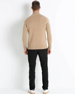 Pull Cachemire Col Montant Homme Uni