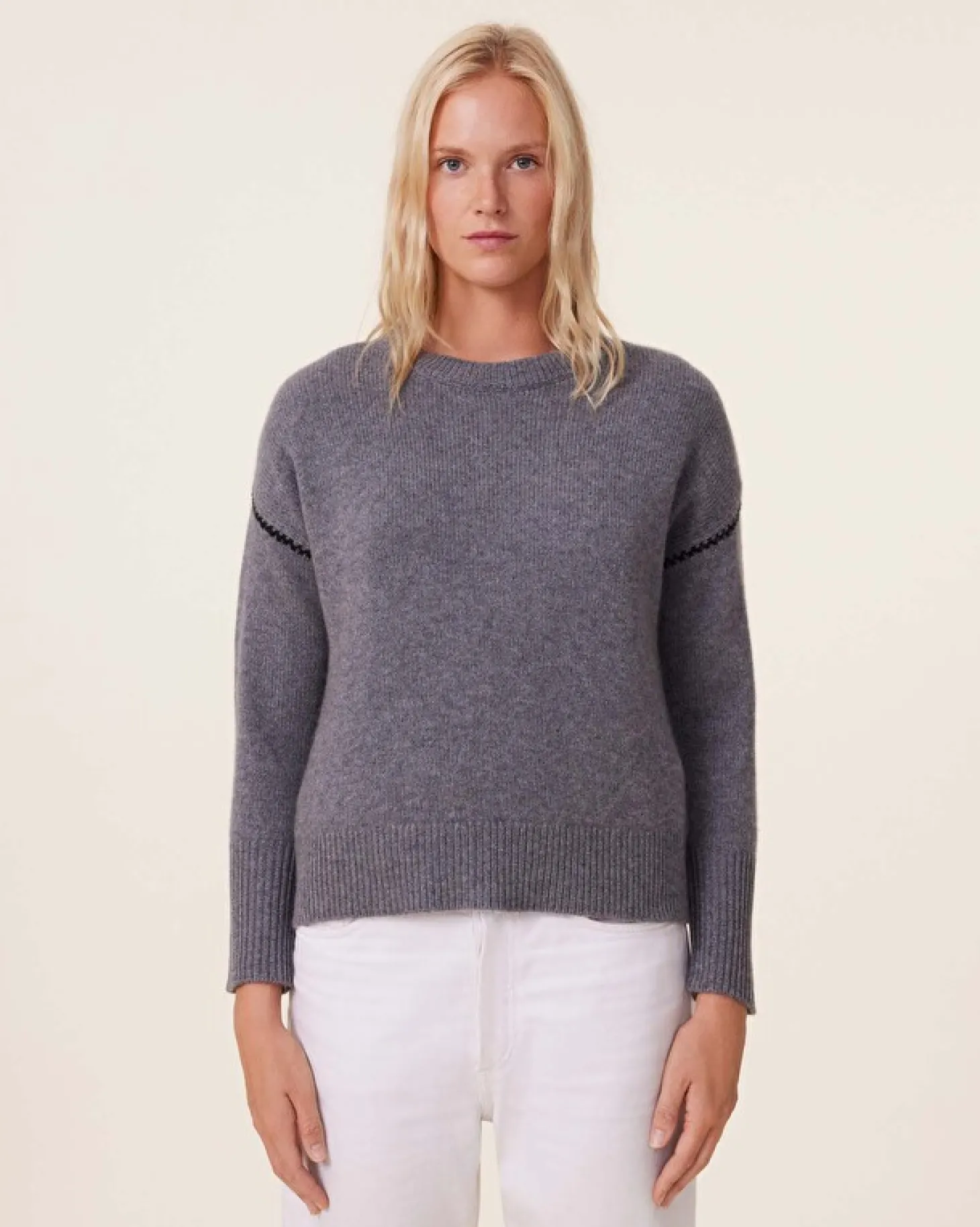Pull Cachemire Col Rond, 6 Fils