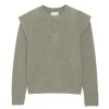 Pull Cachemire Col Rond A Epaulettes