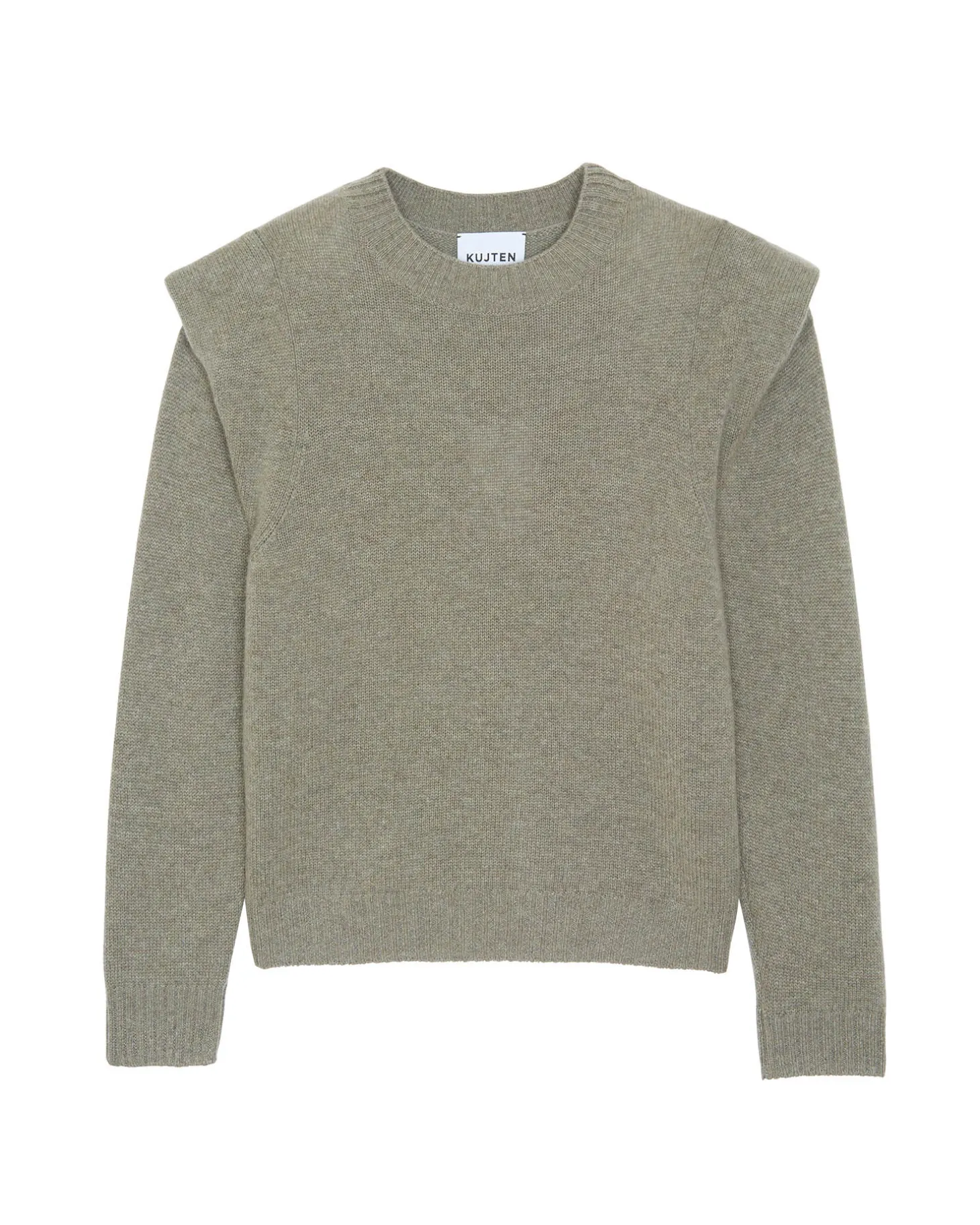 Pull Cachemire Col Rond A Epaulettes